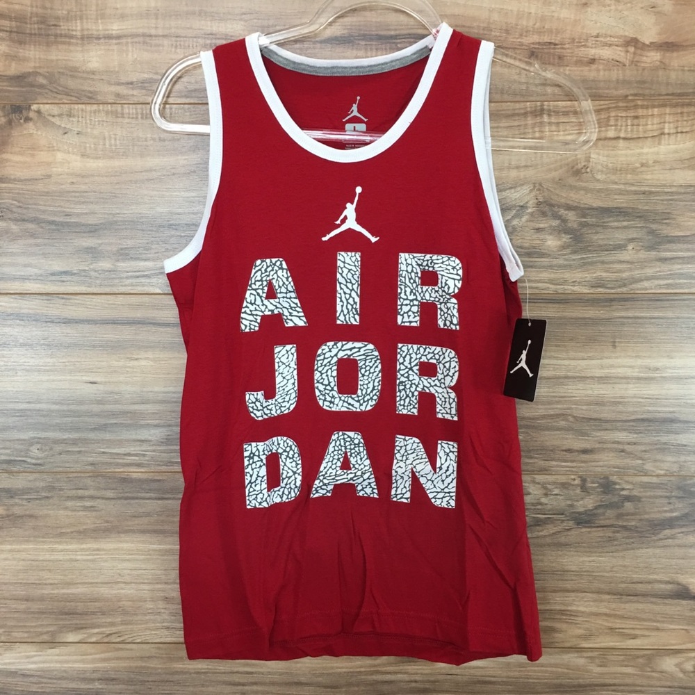 <SOLD>JORDAN Big Boys Jumpman Tank Top Tee Shirt - Picture 1 of 4